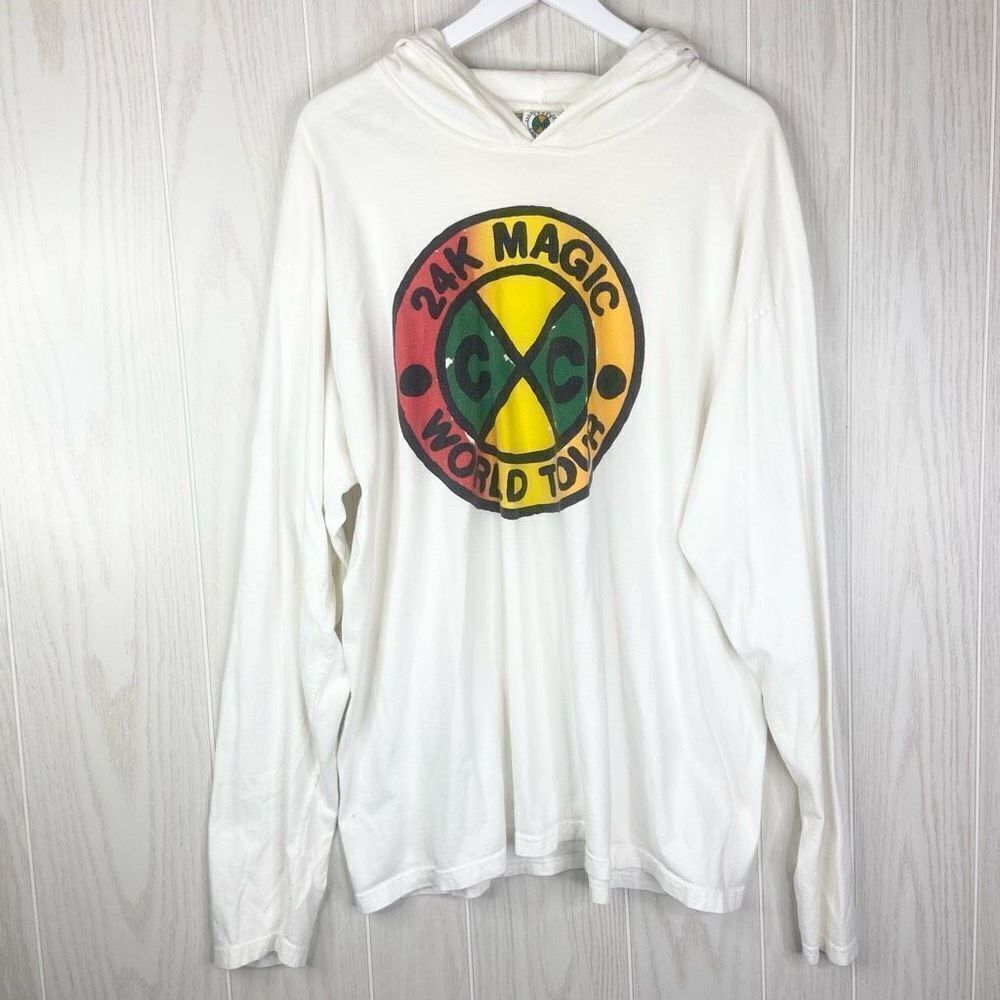 Cross Colours Men’s Bruno Mars 24k Magic Concert Tour Hoodie Large